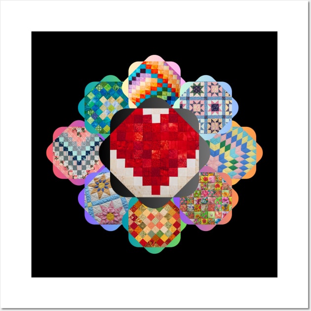 My heart belongs to quilting Wall Art by DadOfMo Designs